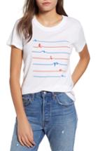 Women's Sub Urban Riot Stripes Slouched Tee - White