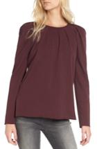 Women's Treasure & Bond Pleated Knit Top, Size - Burgundy