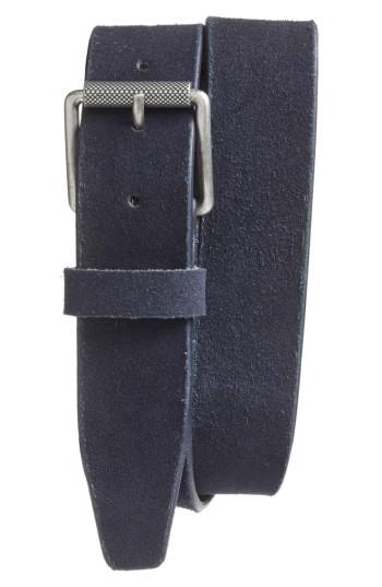 Men's 1901 Adrian Roller Buckle Suede Belt - Navy Midnight