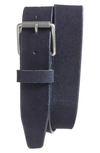 Men's 1901 Adrian Roller Buckle Suede Belt - Navy Midnight