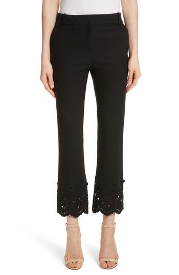 Women's Derek Lam 10 Crosby Eyelet Crop Flare Pants - Black