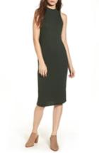 Women's Love, Fire Rib Knit Midi Dress - Green