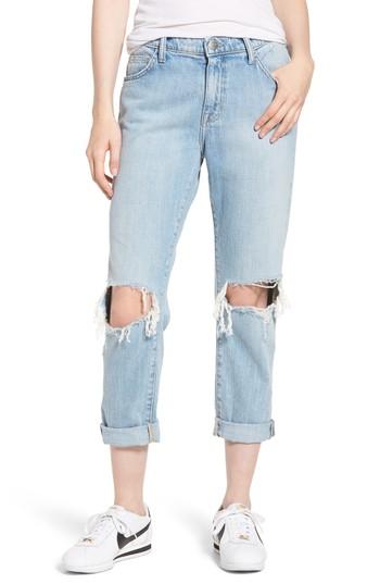 Women's Current/elliott The Fling Ripped Boyfriend Jeans - Blue