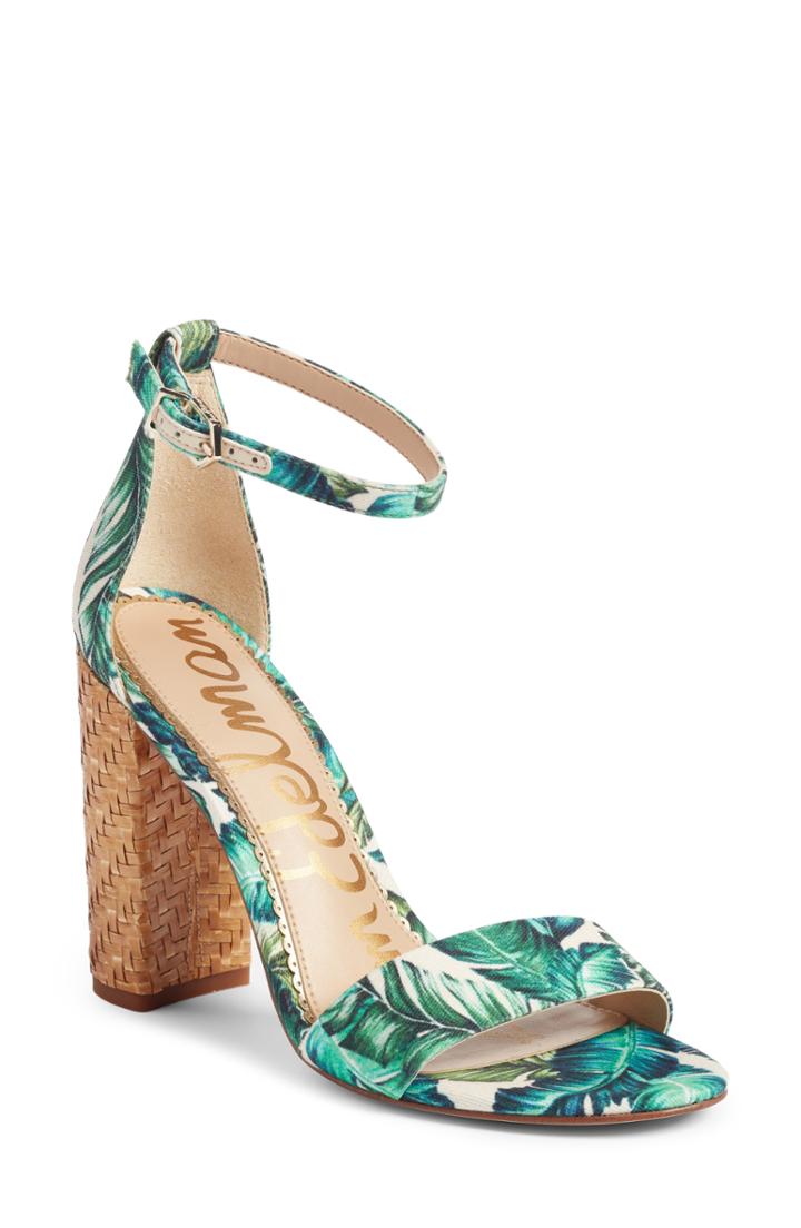 Women's Sam Edelman Yaro Ankle Strap Sandal .5 M - Blue/green