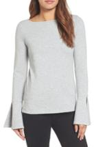Women's Halogen Flare Sleeve Bateau Tee, Size - Grey