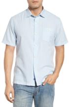 Men's Tommy Bahama Once In A Tile Fit Sport Shirt, Size Small - Blue