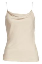 Women's Theory Cowl Back Silk Camisole, Size - Ivory
