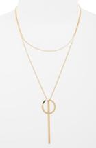 Women's Topshop Bar And Loop Lariat Necklace