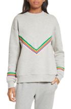 Women's Etre Cecile Rainbow Cotton Boyfriend Sweatshirt - Grey