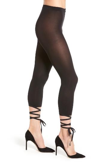 Women's Wolford Lace-up Footless Tights