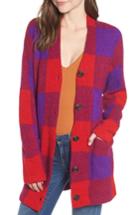 Women's Blanknyc Buffalo Check Cardigan - Red