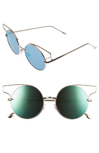 Women's Bp. 52mm Wire Round Cat Eye Sunglasses -