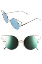 Women's Bp. 52mm Wire Round Cat Eye Sunglasses -