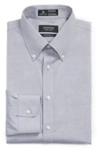 Men's Nordstrom Men's Shop Smartcare(tm) Traditional Fit Pinpoint Dress Shirt .5 32 - Blue