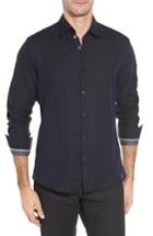 Men's Stone Rose Slim Fit Diamond Twill Sport Shirt (xl) - Blue