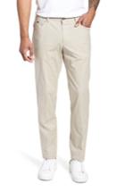 Men's Boss Gaetano Flat Front Stretch Solid Cotton Trousers R - Beige