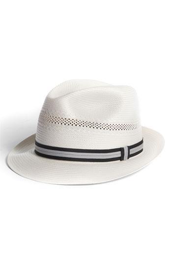 Biltmore Hats Shantung Fedora Ivory