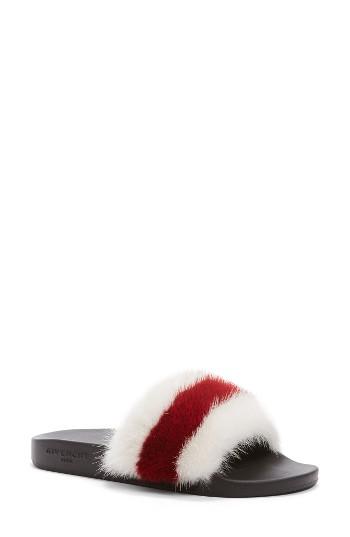 Women's Givenchy Genuine Mink Fur Slide