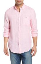 Men's Vineyard Vines Cooper's Town - Tucker Classic Fit Stripe Linen Sport Shirt - Pink
