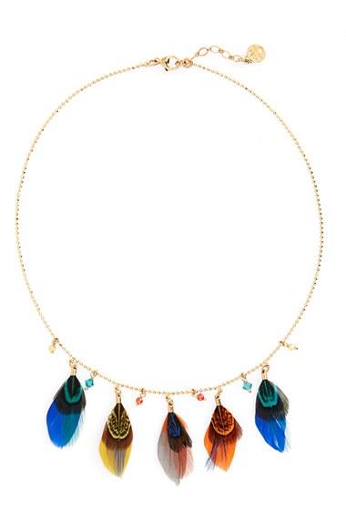 Women's Gas Bijoux Feather Collar Necklace