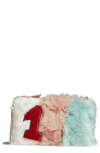 Miu Miu Lucky Number Genuine Shearling Clutch - Pink