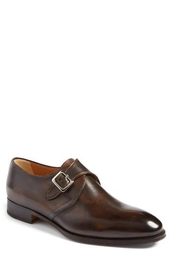 Men's Di Bianco Gallo Monk Strap Shoe .5 M - Brown