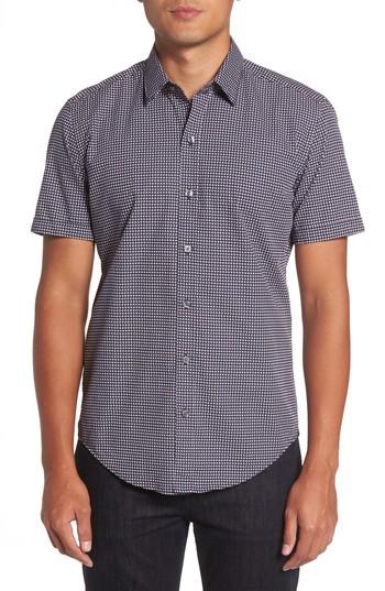 Men's Boss Robb Sharp Fit Micro Print Sport Shirt