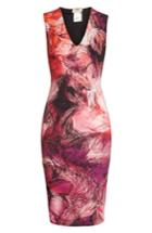Women's Fuzzi Print Sheath Dress - Pink
