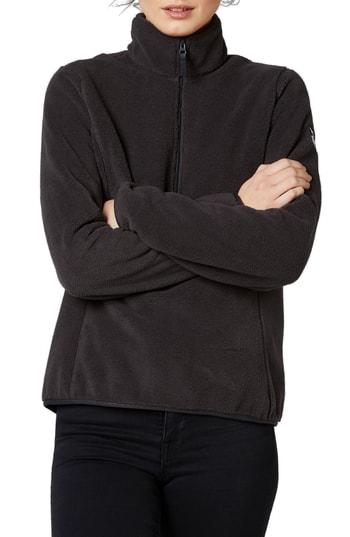 Women's Helly Hansen Feather Fleece Quarter Zip Pullover - Black