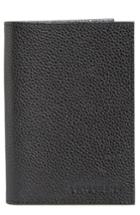 Longchamp Calfskin Leather Passport Case -