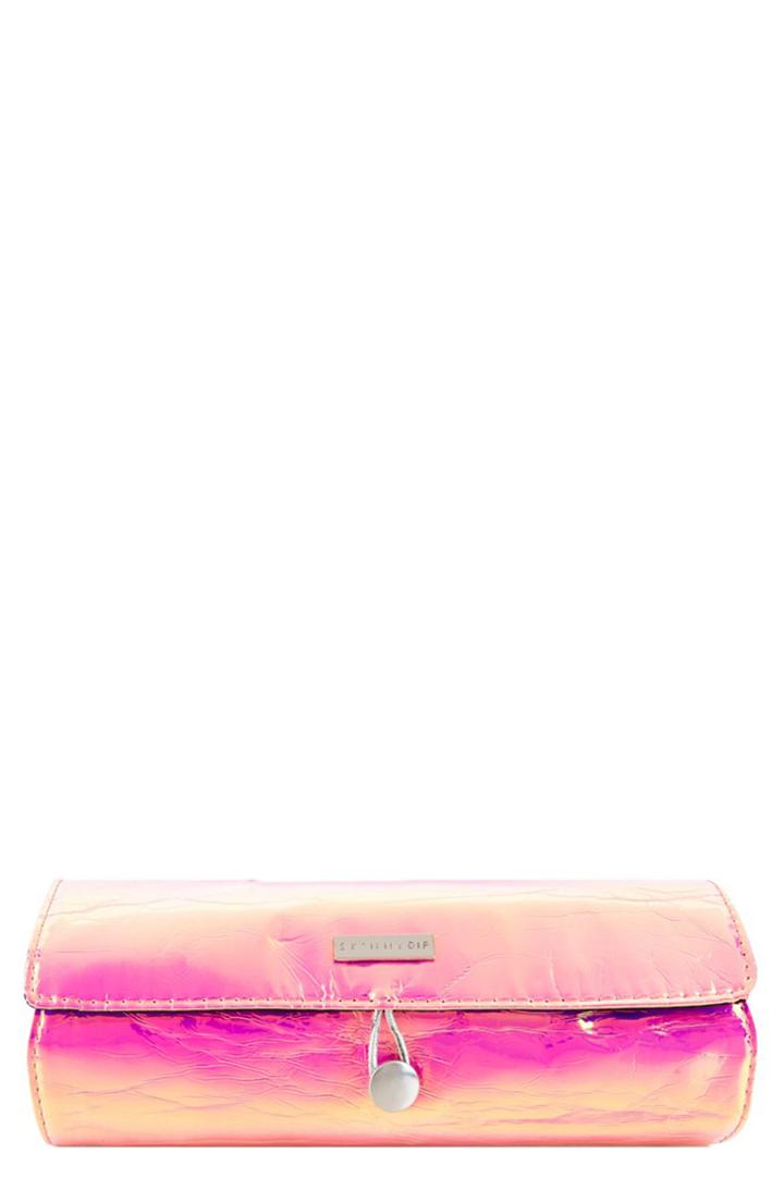 Skinnydip Pink Iridescent Brush Roll, Size - No Color