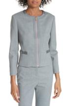 Women's Ted Baker London Nadae Cropped Textured Jacket - Grey