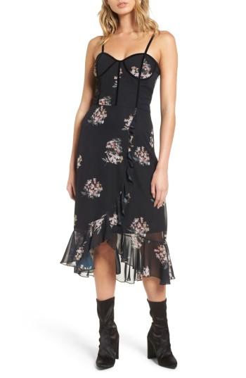 Women's Leith Floral Corset Dress, Size - Black