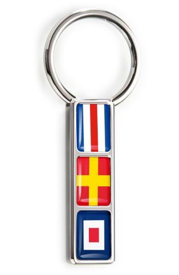 Men's M-clip Nautical Flag Key Ring