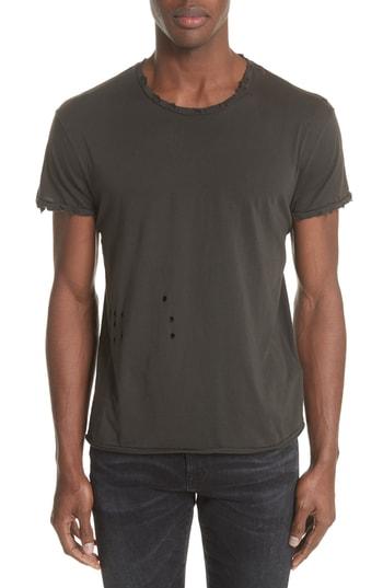 Men's R13 Surplus Destroyed T-shirt - Black