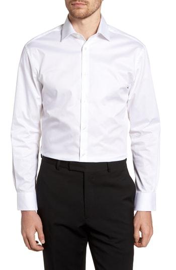 Men's John Varvatos Star Usa Red Label Slim Fit Stretch Solid Dress Shirt L - White