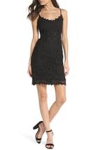 Women's Nsr Natalie Crochet Lace Minidress - Black