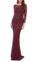 Women's Carmen Marc Valvo Infusion Sequin Lace Mermaid Gown