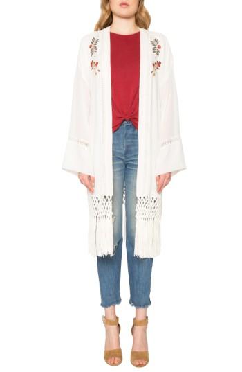 Women's Willow & Clay Embroidered Open Front Jacket