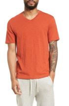 Men's Vince Slim Fit Slub V-neck T-shirt - Orange