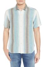 Men's Tommy Bahama Sanchez Stripe Linen Sport Shirt, Size - Blue