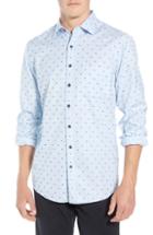 Men's Rodd & Gunn Fraser Road Regular Fit Dot Sport Shirt, Size - Blue