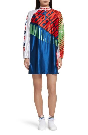 Women's Opening Ceremony Moto Mesh Dress - Blue