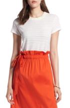 Women's Halogen Shadow Stripe Tee - White