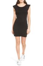 Women's One Clothing Ruffle Trim Ribbed Body-con Dress