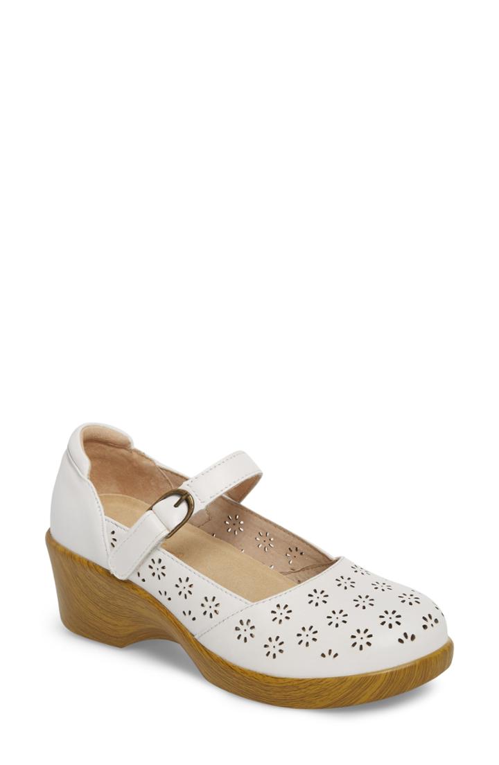 Women's Alegria By Pg Lite Rene Mary Jane Shoe -6.5us / 36eu - White