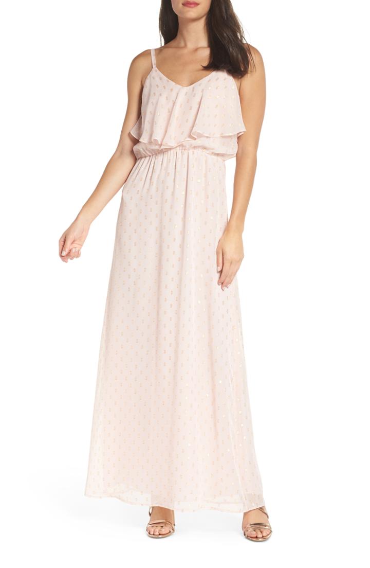 Women's Charles Henry Popover Cami Maxi Dress - Pink