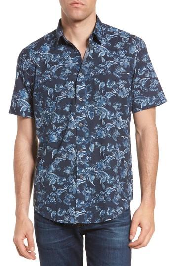Men's Coastaoro Califoras Regular Fit Print Sport Shirt - Blue