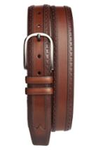 Men's Mezlan Leather Belt - Cognac