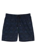 Men's Treasure & Bond E-waist Print Utility Shorts, Size - Black
